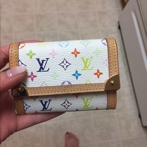 Louis Vuitton multi color coin bag/mini wallet.
